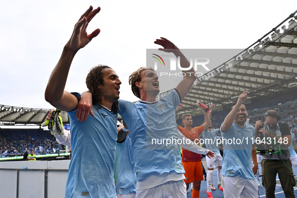 Matteo Guendouzi and Nicolo Rovella of S.S. Lazio participate in the 7th day of the Serie A Championship between S.S. Lazio and Empoli F.C....