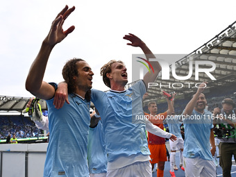 Matteo Guendouzi and Nicolo Rovella of S.S. Lazio participate in the 7th day of the Serie A Championship between S.S. Lazio and Empoli F.C....