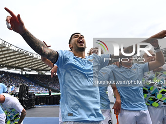 Mattia Zaccagni of S.S. Lazio participates in the 7th day of the Serie A Championship between S.S. Lazio and Empoli F.C. at the Olympic Stad...