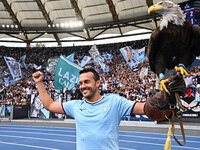 Pedro of S.S. Lazio participates in the 7th day of the Serie A Championship between S.S. Lazio and Empoli F.C. at the Olympic Stadium in Rom...