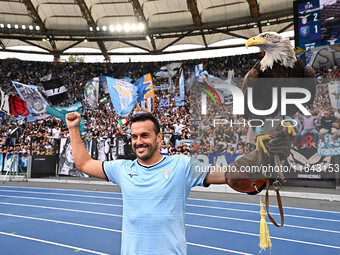 Pedro of S.S. Lazio participates in the 7th day of the Serie A Championship between S.S. Lazio and Empoli F.C. at the Olympic Stadium in Rom...