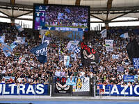 A supporter of S.S. Lazio attends the 7th day of the Serie A Championship between S.S. Lazio and Empoli F.C. at the Olympic Stadium in Rome,...