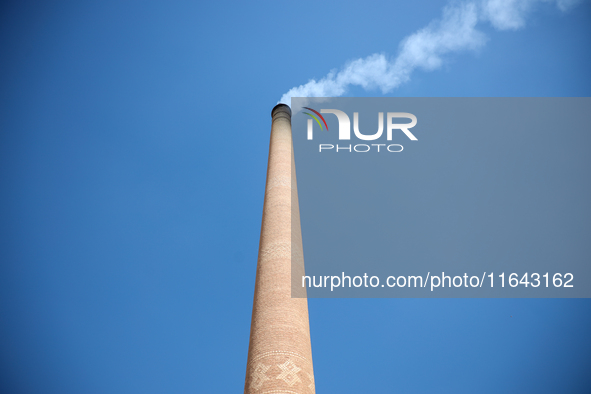 Red brick factory workers in Fayoum, Egypt, on October 5, 2024. 