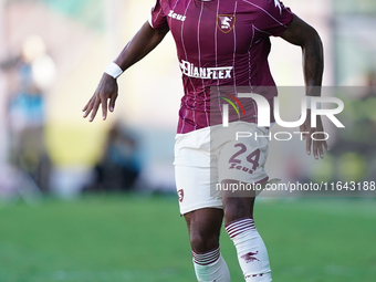 Jayden Braaf of US Salernitana is in action during the Serie B match between Palermo and Salernitana at the Stadio ''Renzo Barbera'' in Pale...