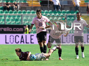 Jacopo Segre of Palermo FC is in action during the Serie B match between Palermo and Salernitana at the Stadio ''Renzo Barbera'' in Palermo,...