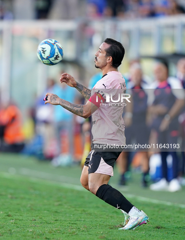 Francesco Di Mariano of Palermo FC is in action during the Serie B match between Palermo and Salernitana at the Stadio ''Renzo Barbera'' in...