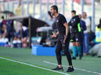 Alessio Dionisi, head coach of Palermo FC, watches the Serie B match between Palermo and Salernitana at the Stadio ''Renzo Barbera'' in Pale...