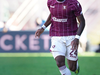 Jayden Braaf of US Salernitana is in action during the Serie B match between Palermo and Salernitana at the Stadio ''Renzo Barbera'' in Pale...