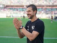 Alessio Dionisi, head coach of Palermo FC, watches the Serie B match between Palermo and Salernitana at the Stadio ''Renzo Barbera'' in Pale...