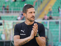 Alessio Dionisi, head coach of Palermo FC, watches the Serie B match between Palermo and Salernitana at the Stadio ''Renzo Barbera'' in Pale...