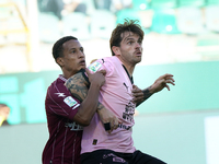 Matteo Brunori of Palermo FC is in action during the Serie B match between Palermo and Salernitana at the Stadio ''Renzo Barbera'' in Palerm...