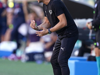 Alessio Dionisi, head coach of Palermo FC, watches the Serie B match between Palermo and Salernitana at the Stadio ''Renzo Barbera'' in Pale...