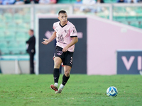 Kristoffer Lund of Palermo FC plays during the Serie B match between Palermo and Salernitana at the Stadio ''Renzo Barbera'' in Palermo, Ita...