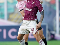 Kristoffer Lund of Palermo FC plays during the Serie B match between Palermo and Salernitana at the Stadio ''Renzo Barbera'' in Palermo, Ita...