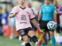 Kristoffer Lund of Palermo FC plays during the Serie B match between Palermo and Salernitana at the Stadio ''Renzo Barbera'' in Palermo, Ita...