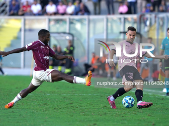 Valerio Verre of Palermo FC is in action during the Serie B match between Palermo and Salernitana at the Stadio ''Renzo Barbera'' in Palermo...