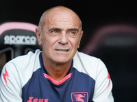 Giovanni Martusciello, head coach of US Salernitana, watches the Serie B match between Palermo and Salernitana at the Stadio ''Renzo Barbera...