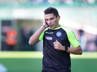 Referee Federico Dionisi officiates the Serie B match between Palermo and Salernitana at the Stadio Renzo Barbera in Palermo, Italy, on Octo...