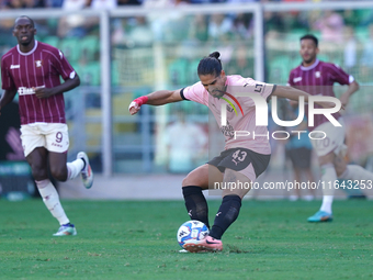 Dimitris Nikolaou of Palermo FC is in action during the Serie B match between Palermo and Salernitana at the Stadio Renzo Barbera in Palermo...