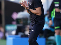 Alessio Dionisi, head coach of Palermo FC, watches the Serie B match between Palermo and Salernitana at the Stadio ''Renzo Barbera'' in Pale...