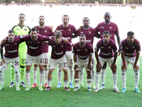 Players from Us Salernitana participate in the Serie B match against Palermo Fc in Palermo, Italy, on October 6, 2024 (