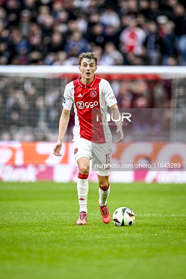 AFC Ajax Amsterdam defender Youri Baas plays during the match between Ajax and Groningen at the Johan Cruijff ArenA for the Dutch Eredivisie...