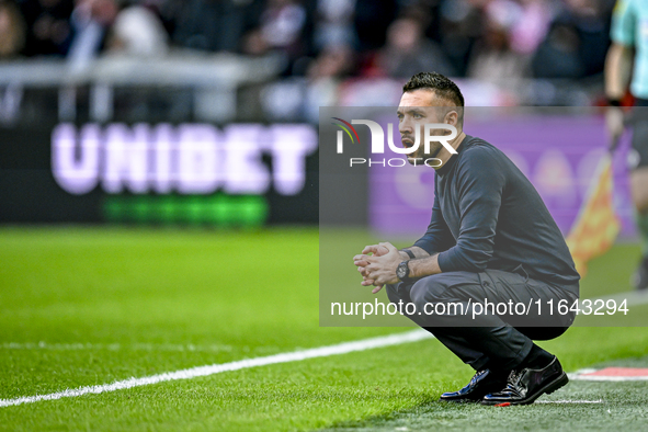 AFC Ajax Amsterdam trainer Francesco Fariolo is present during the match between Ajax and Groningen at the Johan Cruijff ArenA for the Dutch...