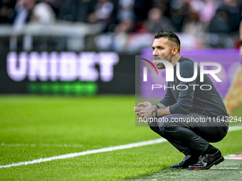 AFC Ajax Amsterdam trainer Francesco Fariolo is present during the match between Ajax and Groningen at the Johan Cruijff ArenA for the Dutch...