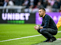 AFC Ajax Amsterdam trainer Francesco Fariolo is present during the match between Ajax and Groningen at the Johan Cruijff ArenA for the Dutch...