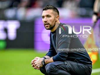 AFC Ajax Amsterdam trainer Francesco Fariolo is present during the match between Ajax and Groningen at the Johan Cruijff ArenA for the Dutch...