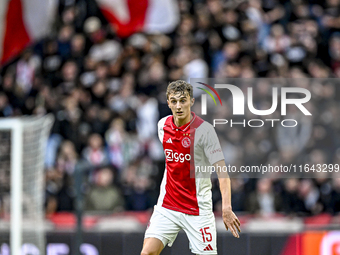 AFC Ajax Amsterdam defender Youri Baas plays during the match between Ajax and Groningen at the Johan Cruijff ArenA for the Dutch Eredivisie...