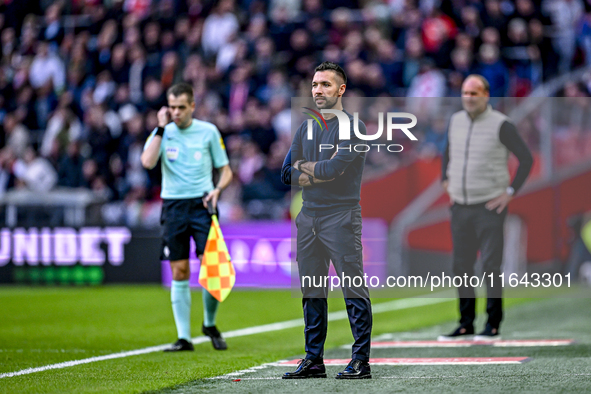 AFC Ajax Amsterdam trainer Francesco Fariolo is present during the match between Ajax and Groningen at the Johan Cruijff ArenA for the Dutch...