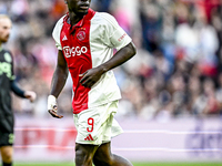 AFC Ajax Amsterdam forward Brian Brobbey plays during the match between Ajax and Groningen at the Johan Cruijff ArenA for the Dutch Eredivis...