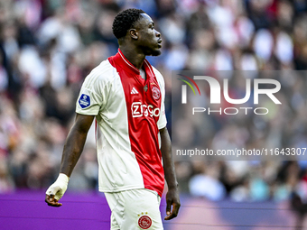 AFC Ajax Amsterdam forward Brian Brobbey plays during the match between Ajax and Groningen at the Johan Cruijff ArenA for the Dutch Eredivis...