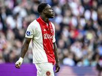 AFC Ajax Amsterdam forward Brian Brobbey plays during the match between Ajax and Groningen at the Johan Cruijff ArenA for the Dutch Eredivis...