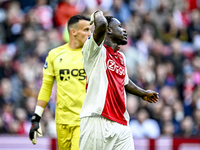 AFC Ajax Amsterdam forward Brian Brobbey plays during the match between Ajax and Groningen at the Johan Cruijff ArenA for the Dutch Eredivis...