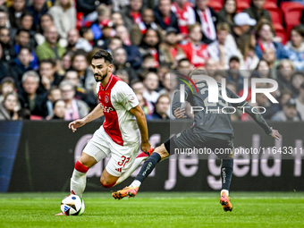 AFC Ajax Amsterdam defender Josip Sutalo plays during the match between Ajax and Groningen at the Johan Cruijff ArenA for the Dutch Eredivis...