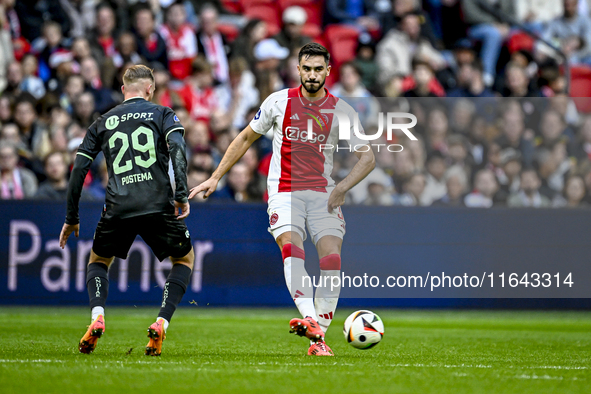 AFC Ajax Amsterdam defender Josip Sutalo plays during the match between Ajax and Groningen at the Johan Cruijff ArenA for the Dutch Eredivis...