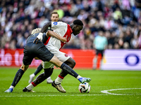 AFC Ajax Amsterdam forward Brian Brobbey plays during the match between Ajax and Groningen at the Johan Cruijff ArenA for the Dutch Eredivis...