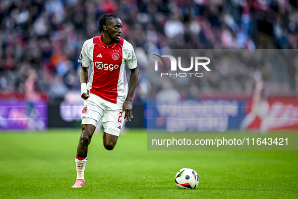 AFC Ajax Amsterdam forward Bertrand Traore plays during the match between Ajax and Groningen at the Johan Cruijff ArenA for the Dutch Erediv...