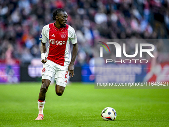 AFC Ajax Amsterdam forward Bertrand Traore plays during the match between Ajax and Groningen at the Johan Cruijff ArenA for the Dutch Erediv...