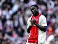 AFC Ajax Amsterdam forward Brian Brobbey plays during the match between Ajax and Groningen at the Johan Cruijff ArenA for the Dutch Eredivis...