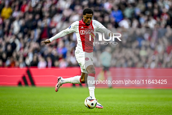 AFC Ajax Amsterdam forward Chuba Akpom plays during the match between Ajax and Groningen at the Johan Cruijff ArenA for the Dutch Eredivisie...