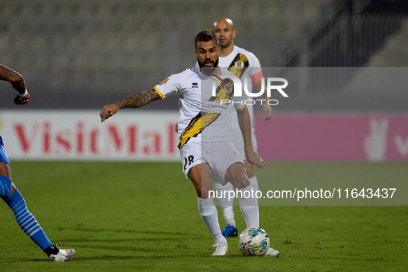 Vinicius De Paiva of Zabbar St. Patrick is in action during the Malta 360 Sports Premier League soccer match between Zabbar St. Patrick and...