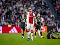 AFC Ajax Amsterdam midfielder Jordan Henderson plays during the match between Ajax and Groningen at the Johan Cruijff ArenA for the Dutch Er...