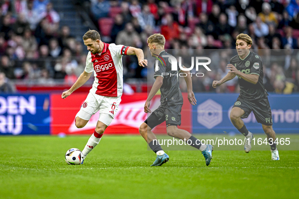 AFC Ajax Amsterdam midfielder Jordan Henderson plays during the match between Ajax and Groningen at the Johan Cruijff ArenA for the Dutch Er...