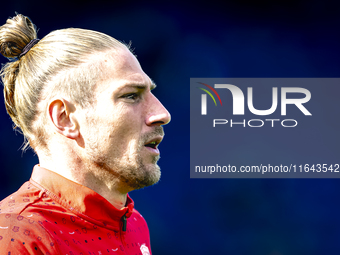 FC Twente goalkeeper Lars Unnerstall plays during the match between Feyenoord and Twente at the Feyenoord stadium De Kuip for the Dutch Ered...