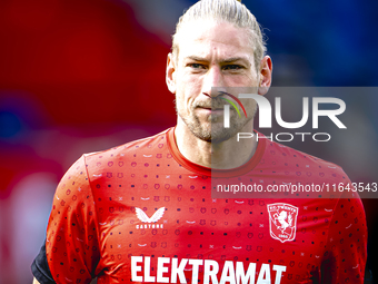 FC Twente goalkeeper Lars Unnerstall plays during the match between Feyenoord and Twente at the Feyenoord stadium De Kuip for the Dutch Ered...