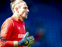 FC Twente goalkeeper Lars Unnerstall plays during the match between Feyenoord and Twente at the Feyenoord stadium De Kuip for the Dutch Ered...