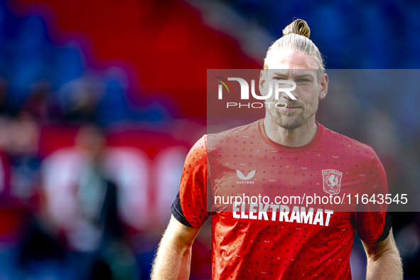 FC Twente goalkeeper Lars Unnerstall plays during the match between Feyenoord and Twente at the Feyenoord stadium De Kuip for the Dutch Ered...